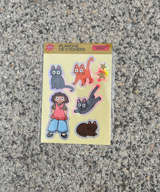 Planche de stickers - Collection NitaCat