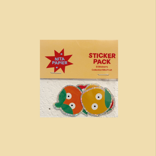 Sticker Pack de 6 stickers - Collection NitaFruit 🍓🍎