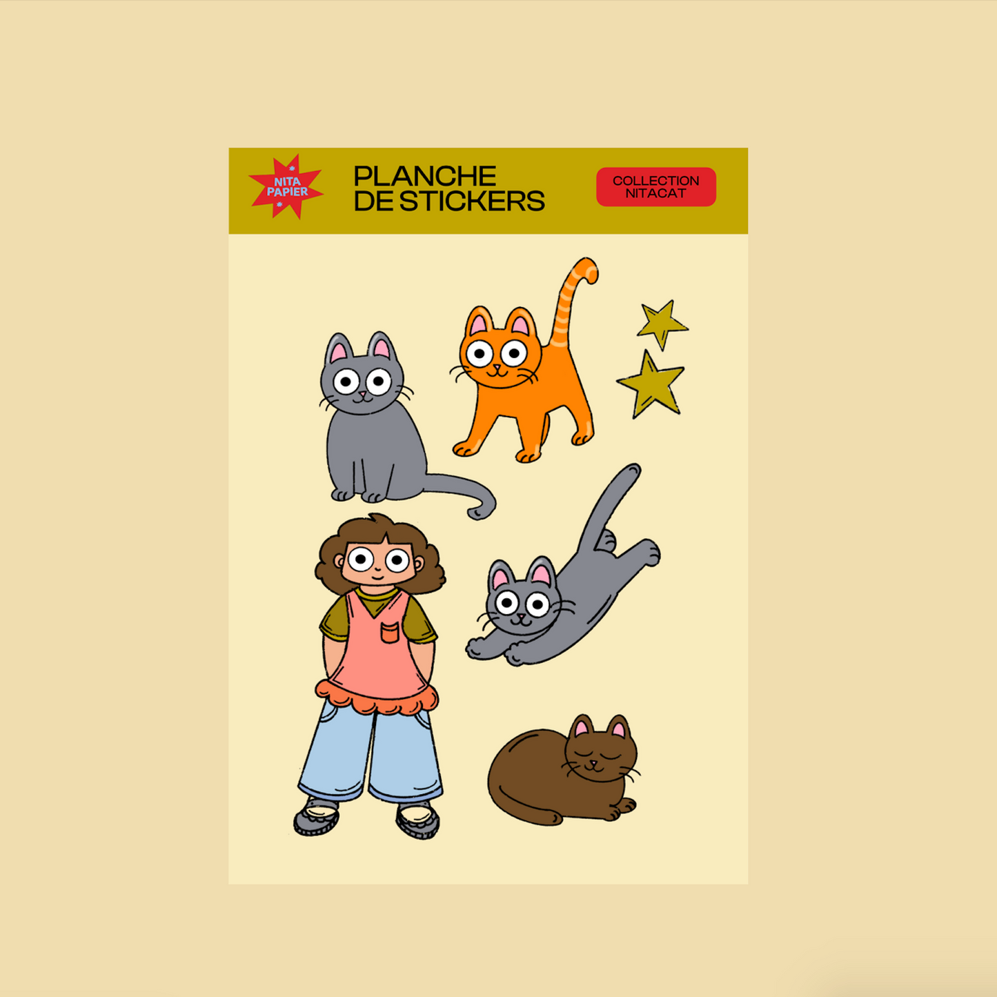 Planche de stickers - Collection NitaCat