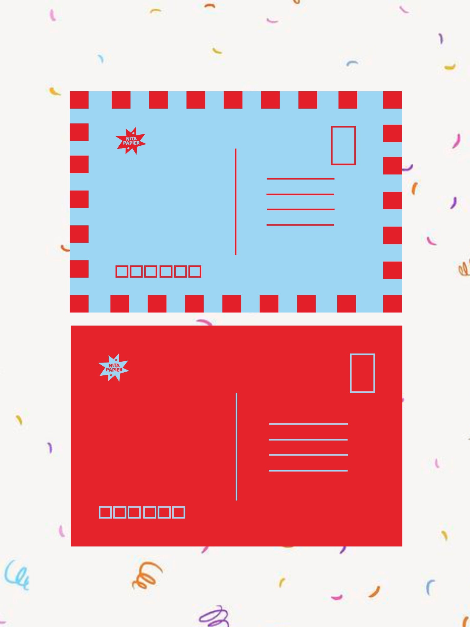 Lot de 2 Cartes d'Anniversaire - Collection Nitamonster 🎁