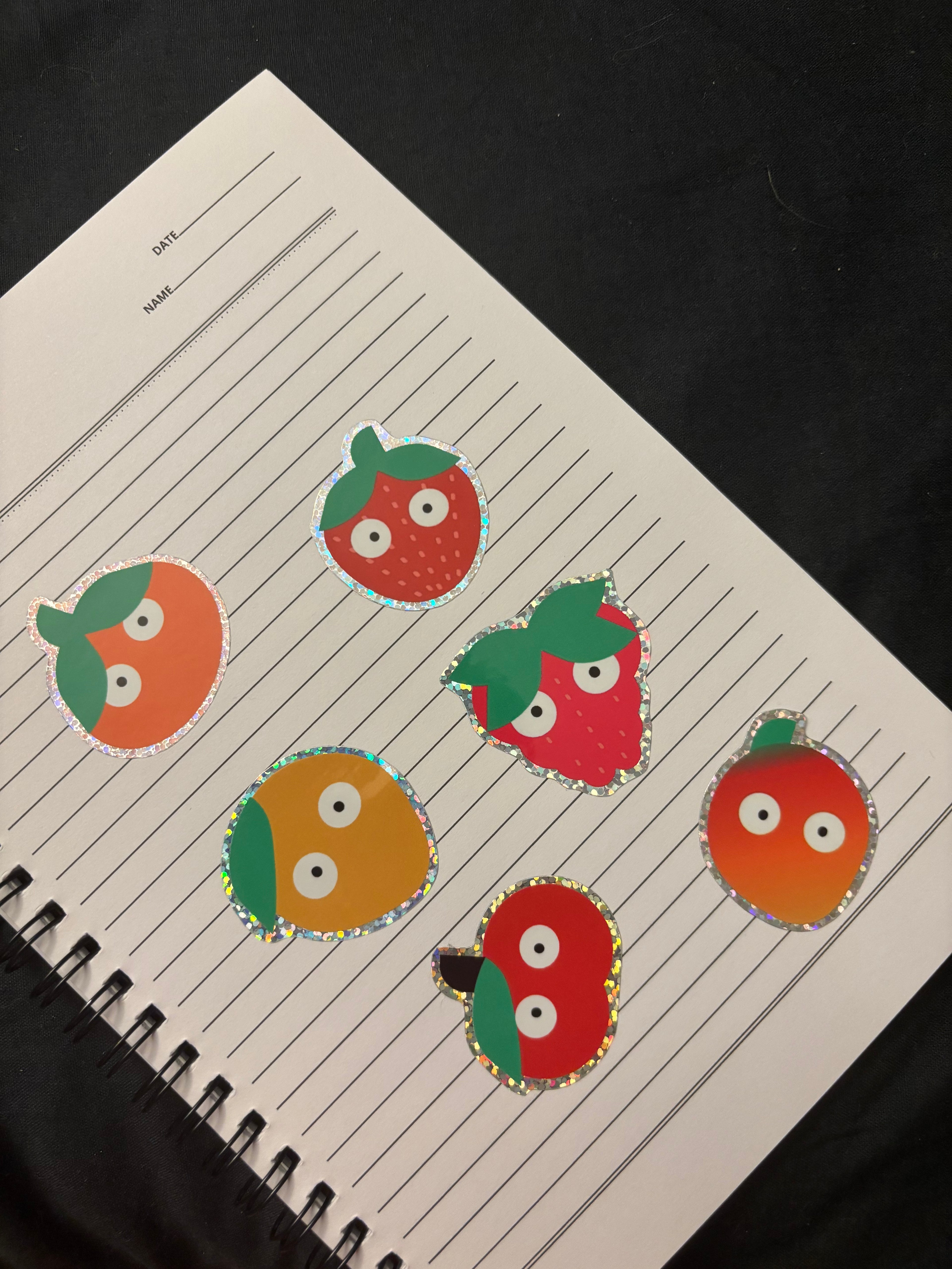 Sticker Pack de 6 stickers - Collection NitaFruit 🍓🍎