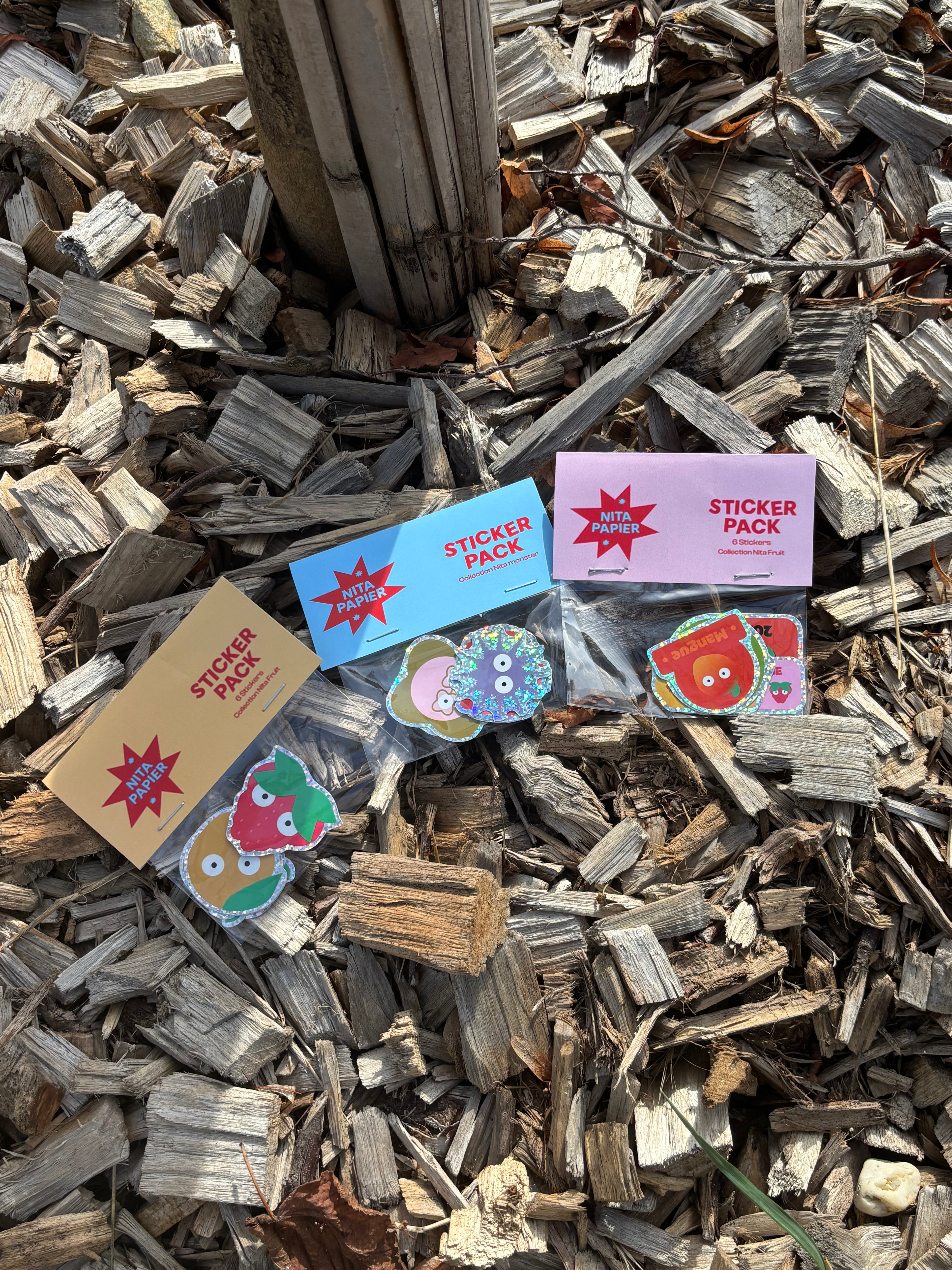 Sticker Pack de 6 stickers - Collection NitaFruit 🍓🍎