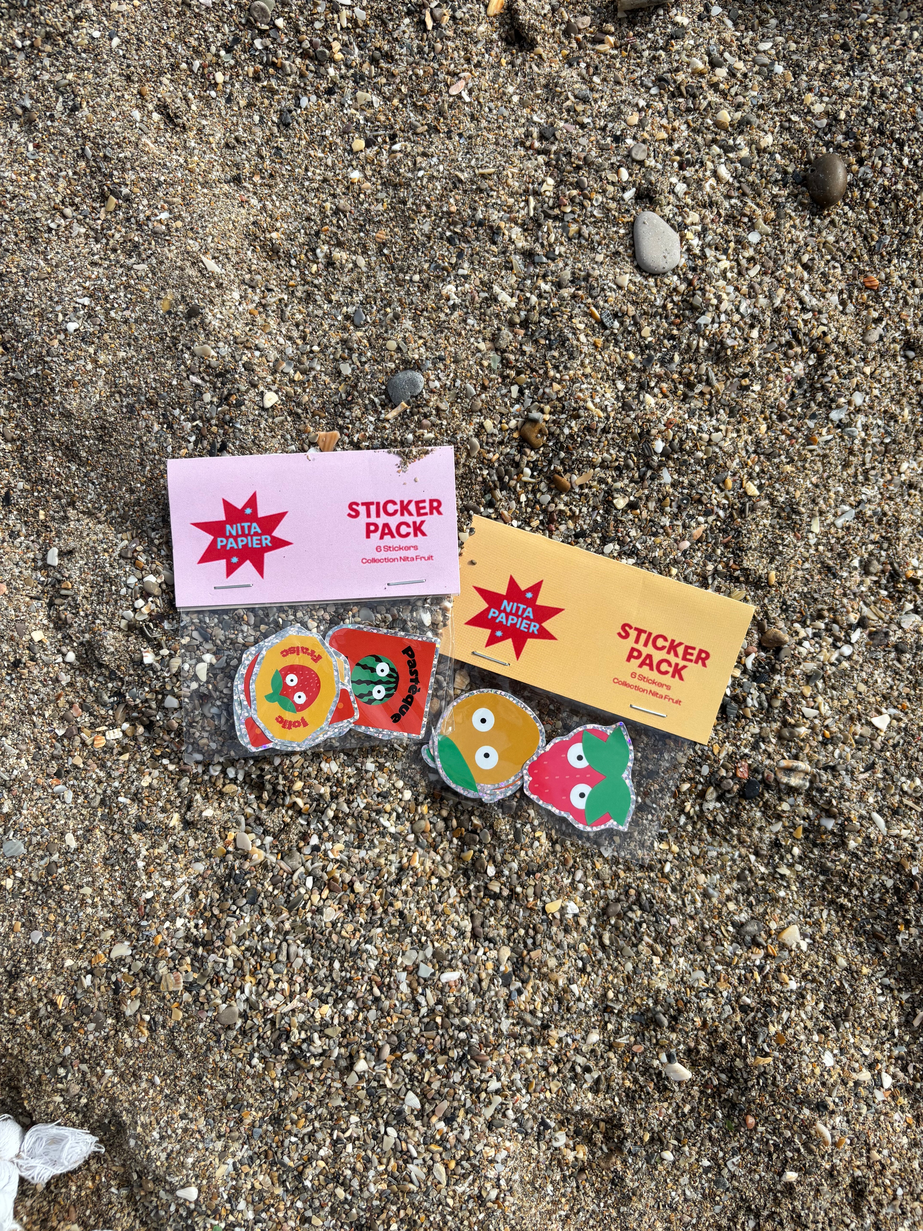 Sticker Pack de 6 stickers - Collection NitaFruit 🍓🍎