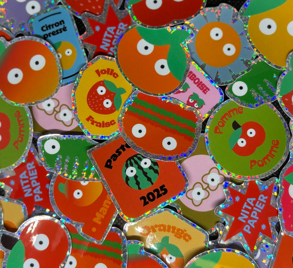 Sticker Pack de 6 stickers - Collection NitaFruit 🍓🍎