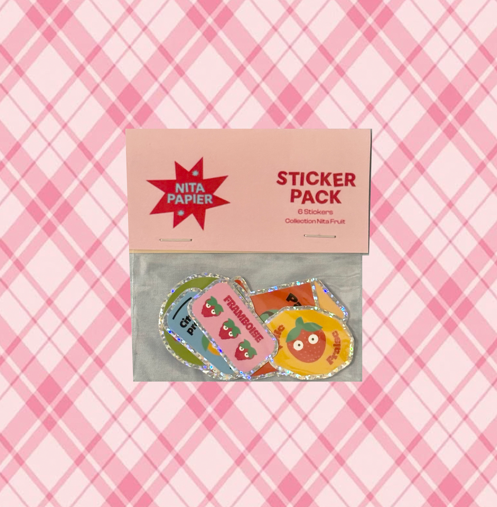 Sticker Pack de 6 stickers - Collection NitaFruit 🍓🍎