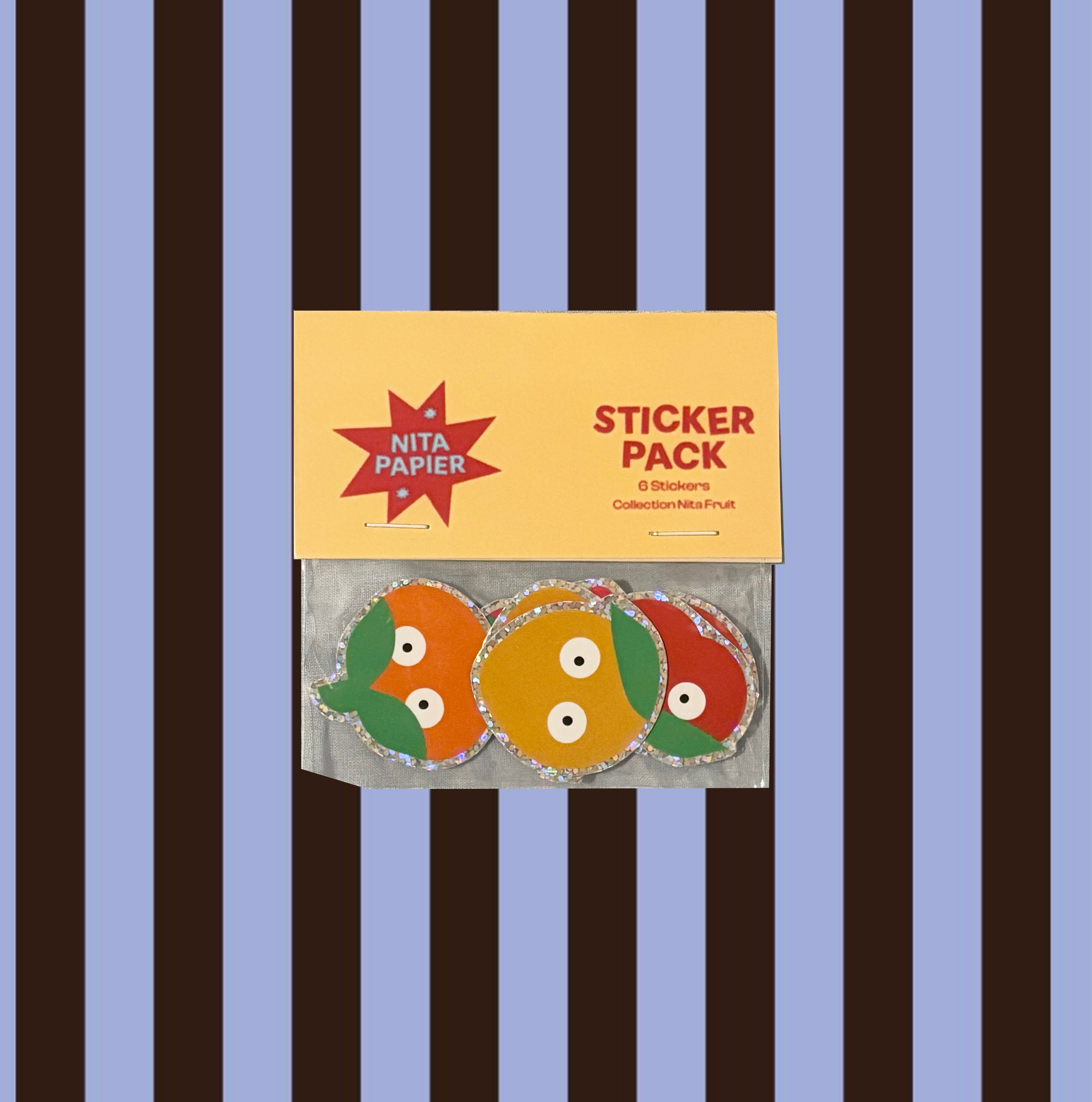Sticker Pack de 6 stickers - Collection NitaFruit 🍓🍎